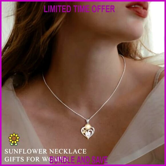 Sterling Silver Sunflower Birthstone Pendant Necklace, 19+1+1 Inch Chain - Picture 5 of 7